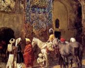 Blue Tiled Mosque at Delhi India - 埃德温·罗德·威克斯